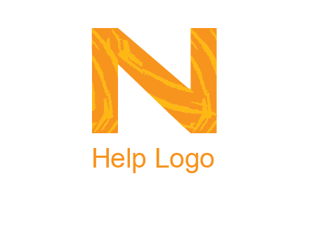 letter N with abstract pattern in it