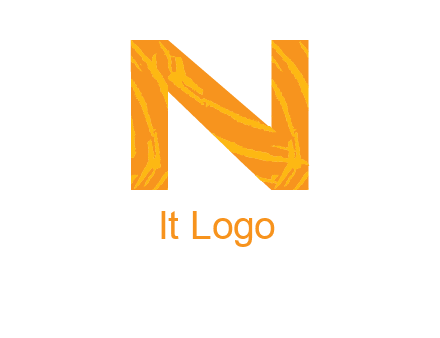 letter N with abstract pattern in it