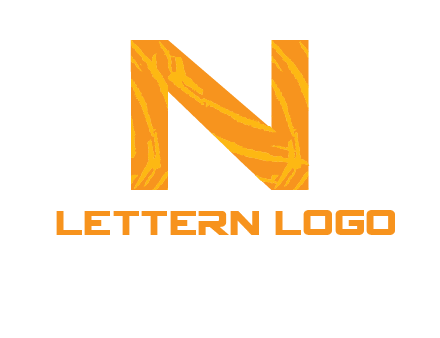 letter N with abstract pattern in it