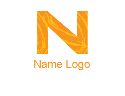 letter N with abstract pattern in it