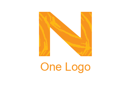 letter N with abstract pattern in it