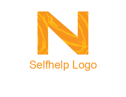 letter N with abstract pattern in it