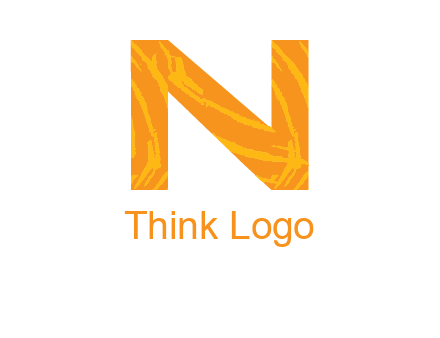 letter N with abstract pattern in it