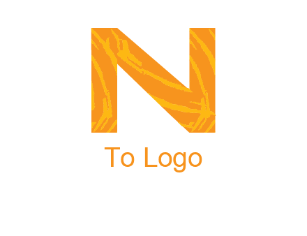 letter N with abstract pattern in it