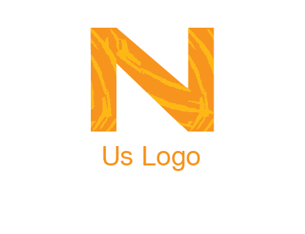 letter N with abstract pattern in it