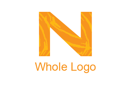 letter N with abstract pattern in it