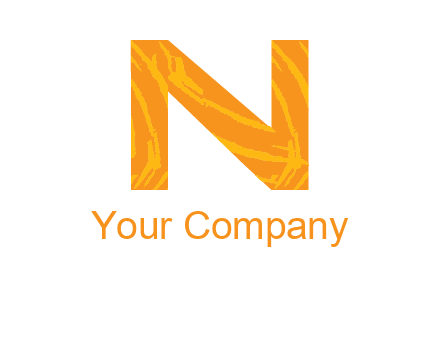 letter N with abstract pattern in it