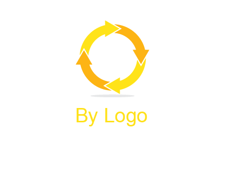 arrows creating a circle in letter o shape logo