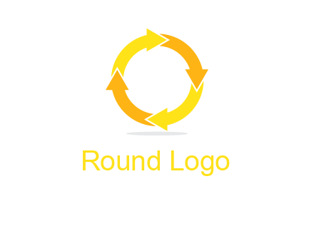 arrows creating a circle in letter o shape logo