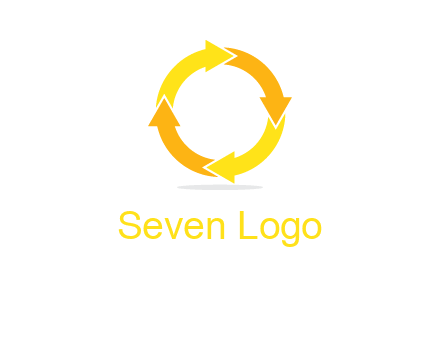arrows creating a circle in letter o shape logo