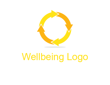 arrows creating a circle in letter o shape logo