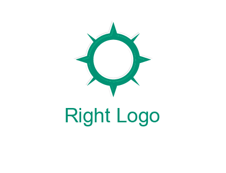 letterr O is present inside a compass logo