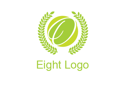 letter o inside the circle with olive leafs logo