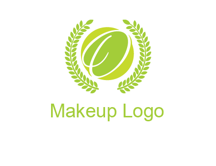 letter o inside the circle with olive leafs logo