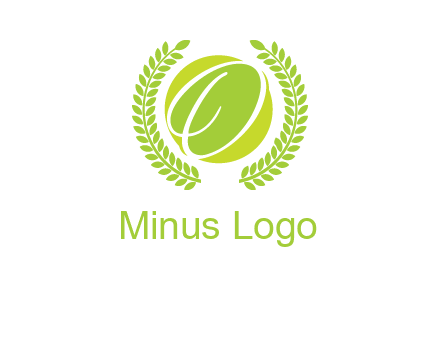 letter o inside the circle with olive leafs logo