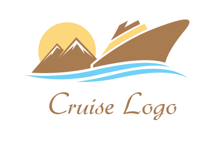 island with sun yacht logo