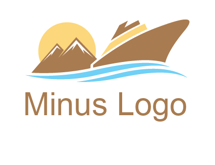 island with sun yacht logo