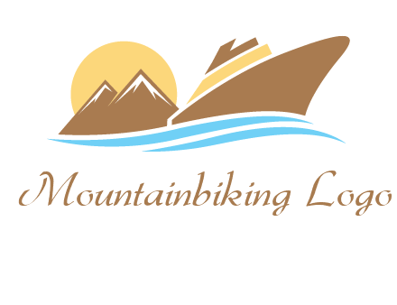 island with sun yacht logo
