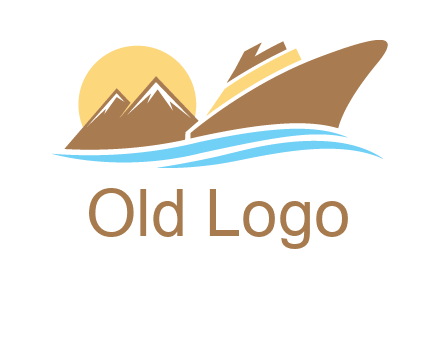 island with sun yacht logo