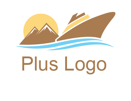 island with sun yacht logo