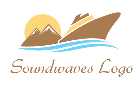 island with sun yacht logo
