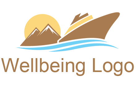 island with sun yacht logo
