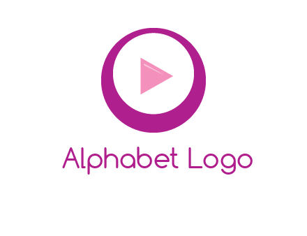 play button inside of a circle logo
