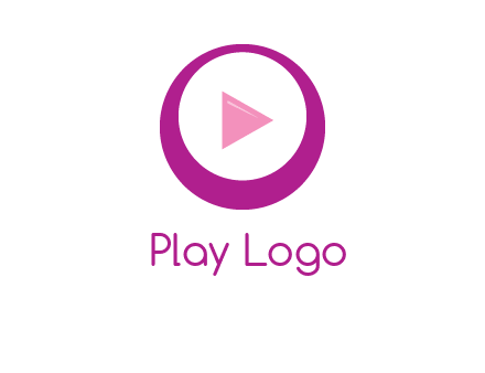 play button inside of a circle logo