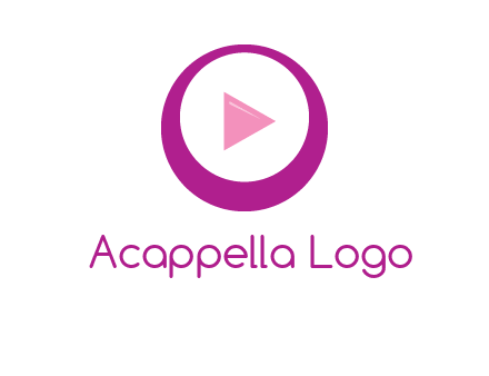play button inside of a circle logo