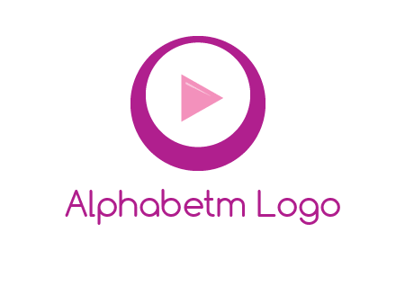 play button inside of a circle logo