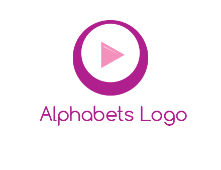 play button inside of a circle logo