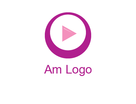 play button inside of a circle logo