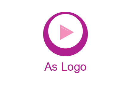 play button inside of a circle logo