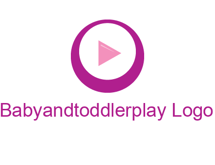 play button inside of a circle logo