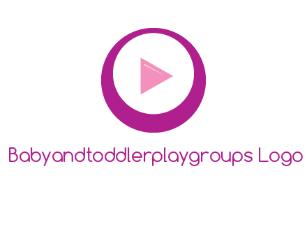 play button inside of a circle logo