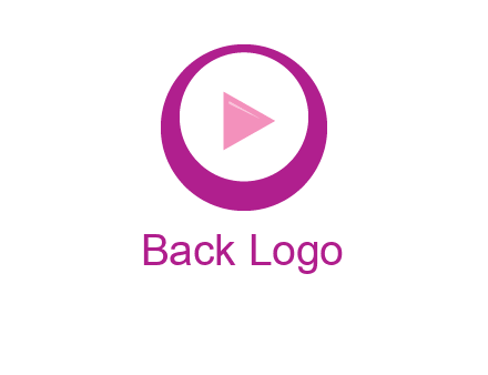 play button inside of a circle logo