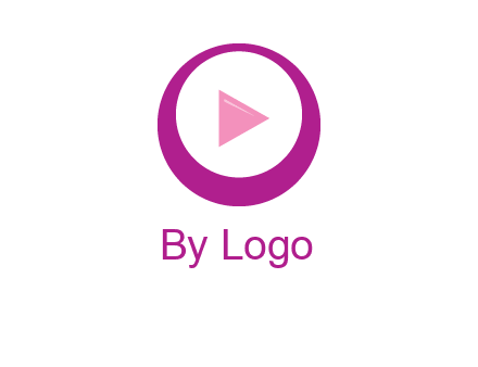 play button inside of a circle logo