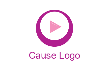 play button inside of a circle logo