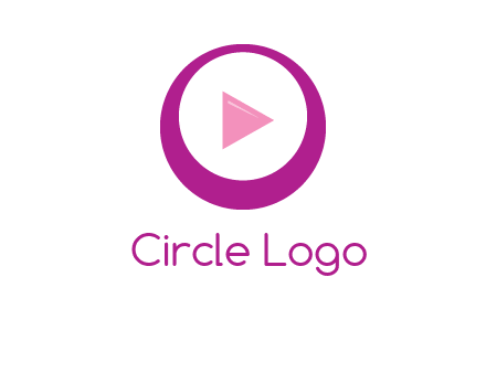 play button inside of a circle logo