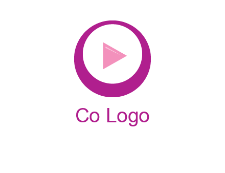 play button inside of a circle logo