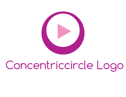 play button inside of a circle logo