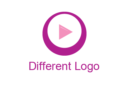 play button inside of a circle logo
