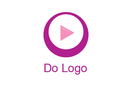 play button inside of a circle logo