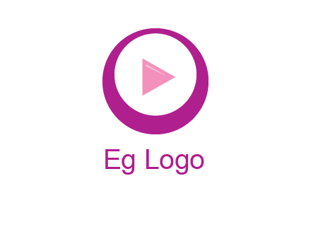 play button inside of a circle logo