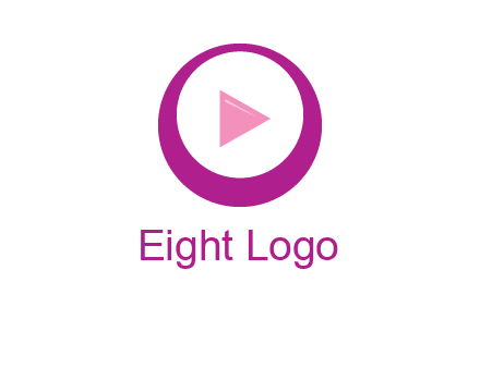 play button inside of a circle logo