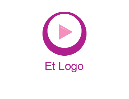 play button inside of a circle logo