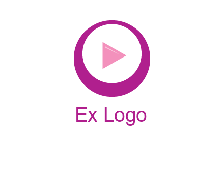 play button inside of a circle logo
