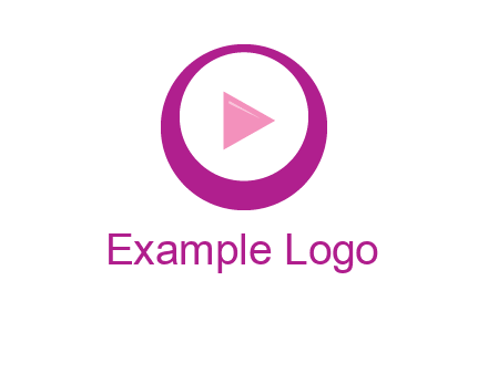 play button inside of a circle logo