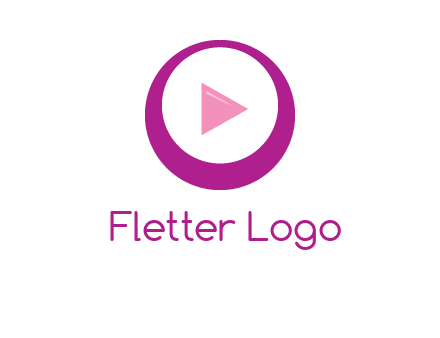 play button inside of a circle logo