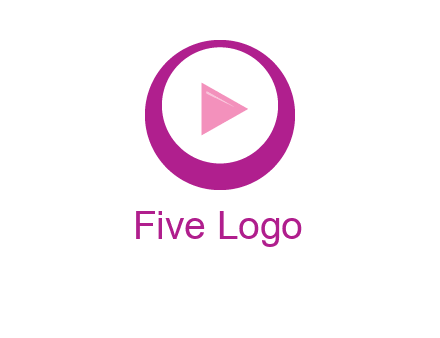 play button inside of a circle logo